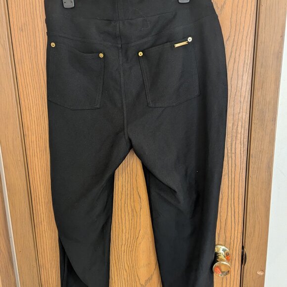 Michael Kors Stretch Jeggings Black with Gold Tone Accents-Size 1X - Picture 4 of 6
